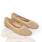 Natural Mesh Ballet Flat