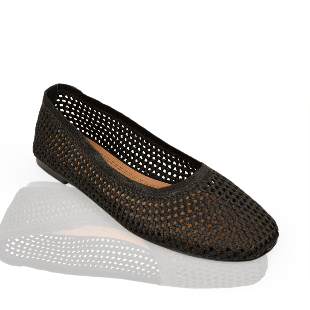 Natural Mesh Ballet Flat