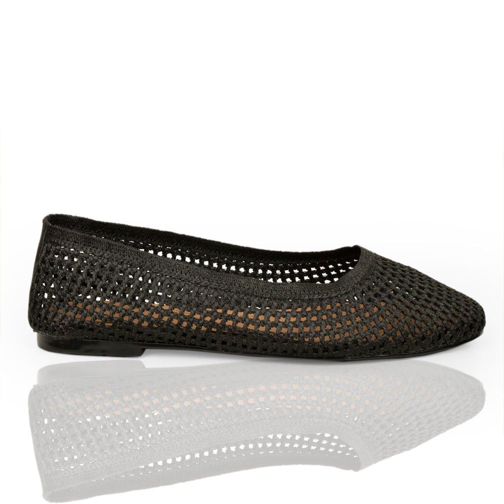 Natural Mesh Ballet Flat