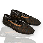 Natural Mesh Ballet Flat