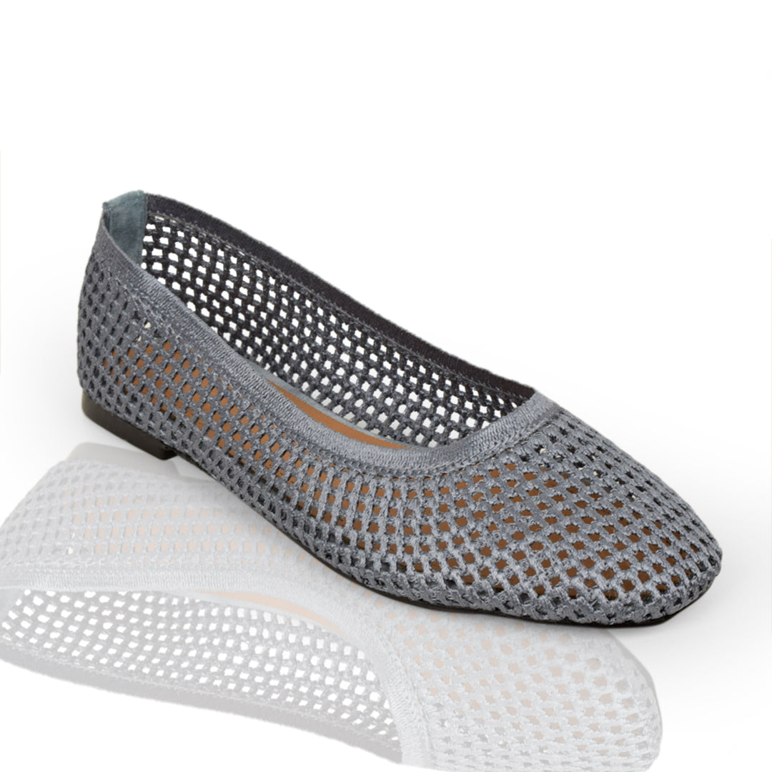 Natural Mesh Ballet Flat