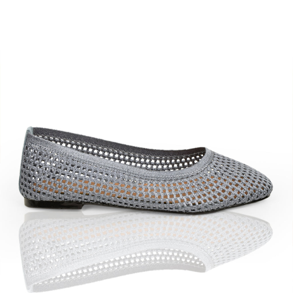 Natural Mesh Ballet Flat