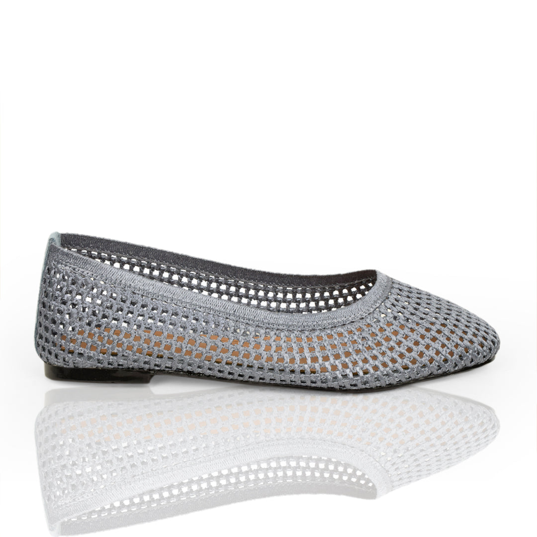 Natural Mesh Ballet Flat