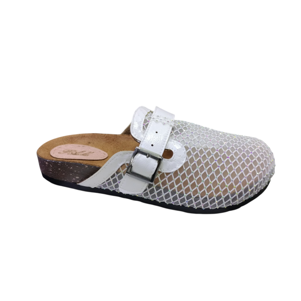 Midnight Sparkle Buckle Mule